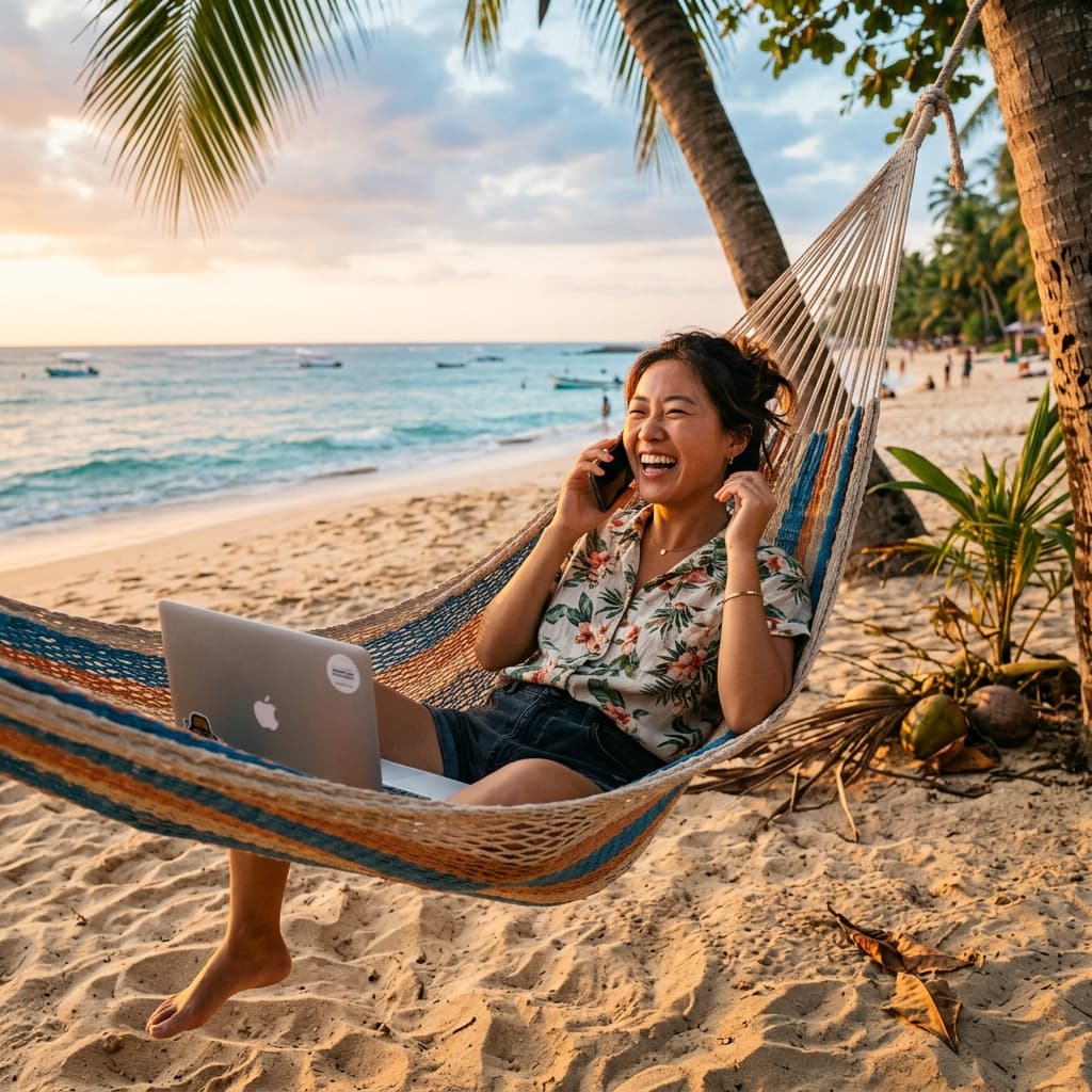 On a working holiday